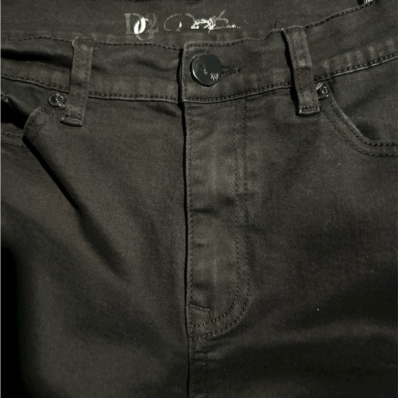 DG2 by Diane Gilman Skinny Stretch Jeans Size 8 Black Embroidered - Picture 6 of 7